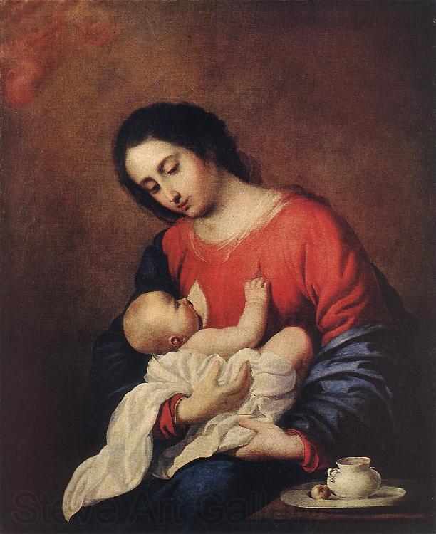 Francisco de Zurbaran Madonna with Child Norge oil painting art